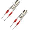2Pcs Silver Tweezer With LED Light For Hair Removal Makeup Tool Eyebrow Eyelash for Women Facial Hair, Lash Trimmer, Hair Tweezers, Ingrown For Tweezer, Women's Hair Removal Tweezers view 1