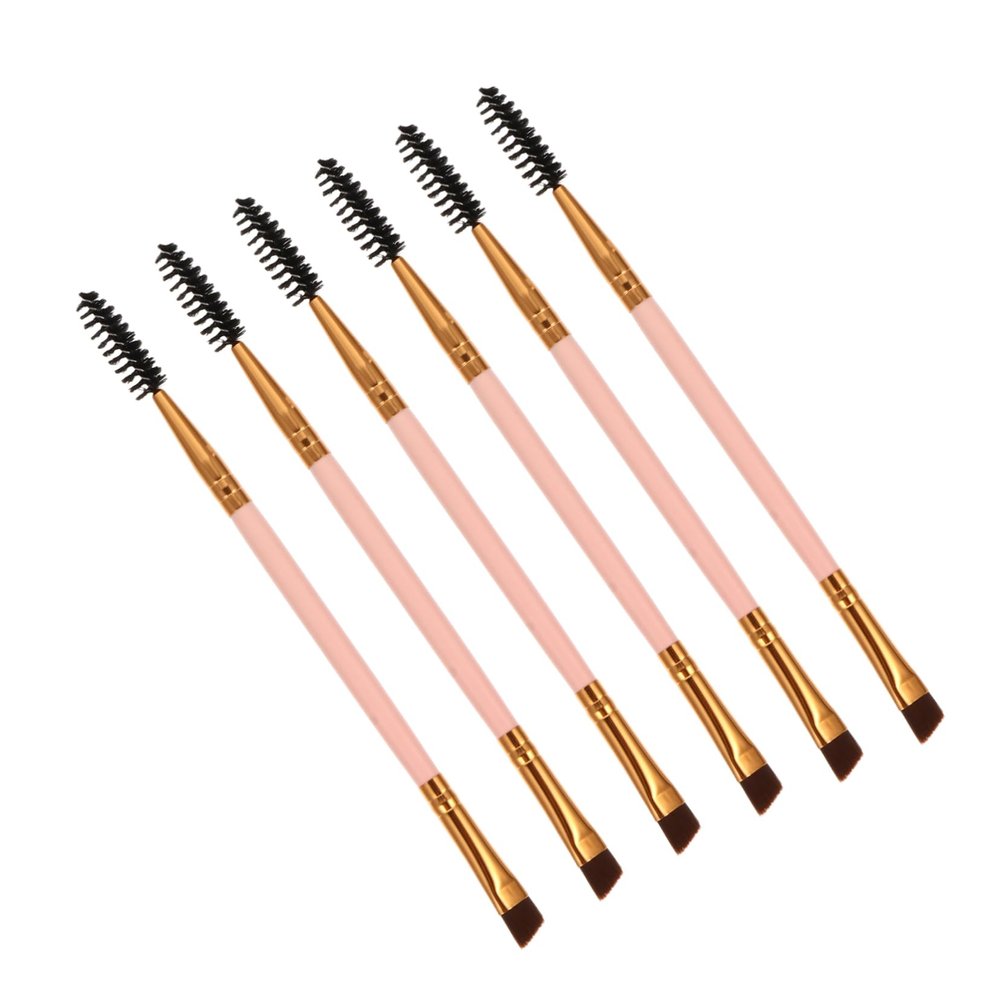 Healeved 6Pcs Double Ended Eyebrow and Lash Curling Brushes with Spoolie for Precise Eye Brow Grooming and Makeup Comfortable Elastic Design Suitable for Beginners and Professionals