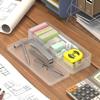 FURUIM2024M 4PCS Divided Organizer Box Clear Plastic Storage Box with Lid For Desktop Cables/Jewelry/Stationery/Small Parts Organizer view 4