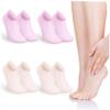BESTYASH 4 Pairs Silicone Moisturizing Socks for Women Gel Socks Soft Comfortable Foot Care Skin Friendly for Dry Cracked Heels view 1