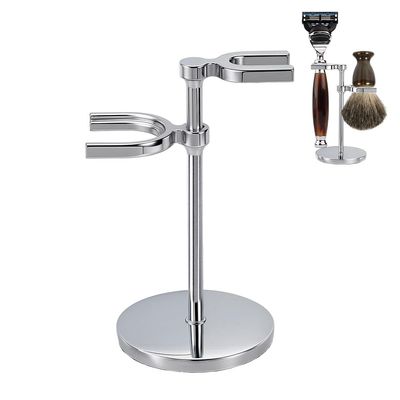 AHANDMAKER Razor Holder Safety Razor Stand With Brush Holder Shaving Brush Stand Holders for Bathroom Travel Fathers Day Christmas Gifts Men Barber Accessories