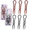 150 Pcs Fashion U-Shape Hair Styling Tools : Magic Bending Hair Clips - Simple Convenient Hairpins For Women(Brown) view 3