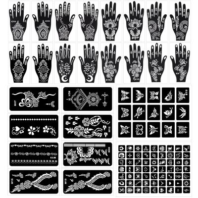 10 Temporary Tattoo Stencils 94 PCS Stencils Realistic, Tattoo Stencils for Face Body Art Painting for Women Men Adults Kids