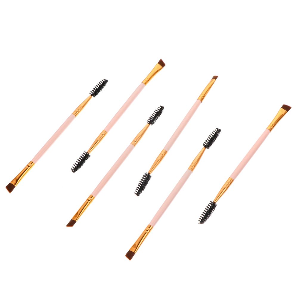 CALLARON 6Pcs Double Ended Eyebrow Angled Brushes with Spoolie for Eye Makeup Multi Functional Brow Tools Birthday Women and Makeup Enthusiasts