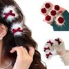 12 Pcs Christmas Bow Hair Clips Snowflakes Pom Pom Hair Clip Cute Plush Ball, for Women Winter Xmas Party Hair Accessories Wedding Birthday Headwear view 1