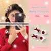 12 Pcs Christmas Bow Hair Clips Snowflakes Pom Pom Hair Clip Cute Plush Ball, for Women Winter Xmas Party Hair Accessories Wedding Birthday Headwear view 3