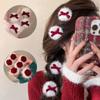 12 Pcs Christmas Bow Hair Clips Snowflakes Pom Pom Hair Clip Cute Plush Ball, for Women Winter Xmas Party Hair Accessories Wedding Birthday Headwear view 4