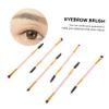 PLAFOPE 6Pcs Double Ended Eyebrow Brushes with Spoolie for Precision Brow Shaping Makeup Tools Portable Lash Curler Makeup Lovers view 2
