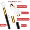 100 Pcs Lash Brush Bulk, Multipurpose Soft Eyelash Cleaning Brush, 4.39 Inch Travel-Size Lash Extension Cleaning Shampoo Brushes for Eyelash Extensions for Mascara, Makeup & Crafts Black view 2