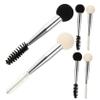 FRCOLOR 6Pcs Double Ended Makeup Sponge Brush for Foundation Blush Mascara Eyebrow and Eyelash Application Dual Function Cosmetic Applicators with White and Black Handles for Professional view 1