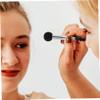 FOMIYES 6Pcs Dual Ended Makeup Sponge Brush with Mascara and Eyebrow Applicators for Foundation Powder and Lash Styling White Black with Silver Handle for Womens Makeup Application view 3
