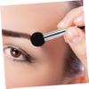 FOMIYES 6Pcs Dual Ended Makeup Sponge Brush with Mascara and Eyebrow Applicators for Foundation Powder and Lash Styling White Black with Silver Handle for Womens Makeup Application view 4