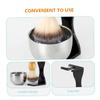 Mikinona Acrylic Shaving Brush Stand and Beard Bowl with Non Slip Base for Mens Grooming Razor and Brush Holder for Home and Barbershop Organization view 3