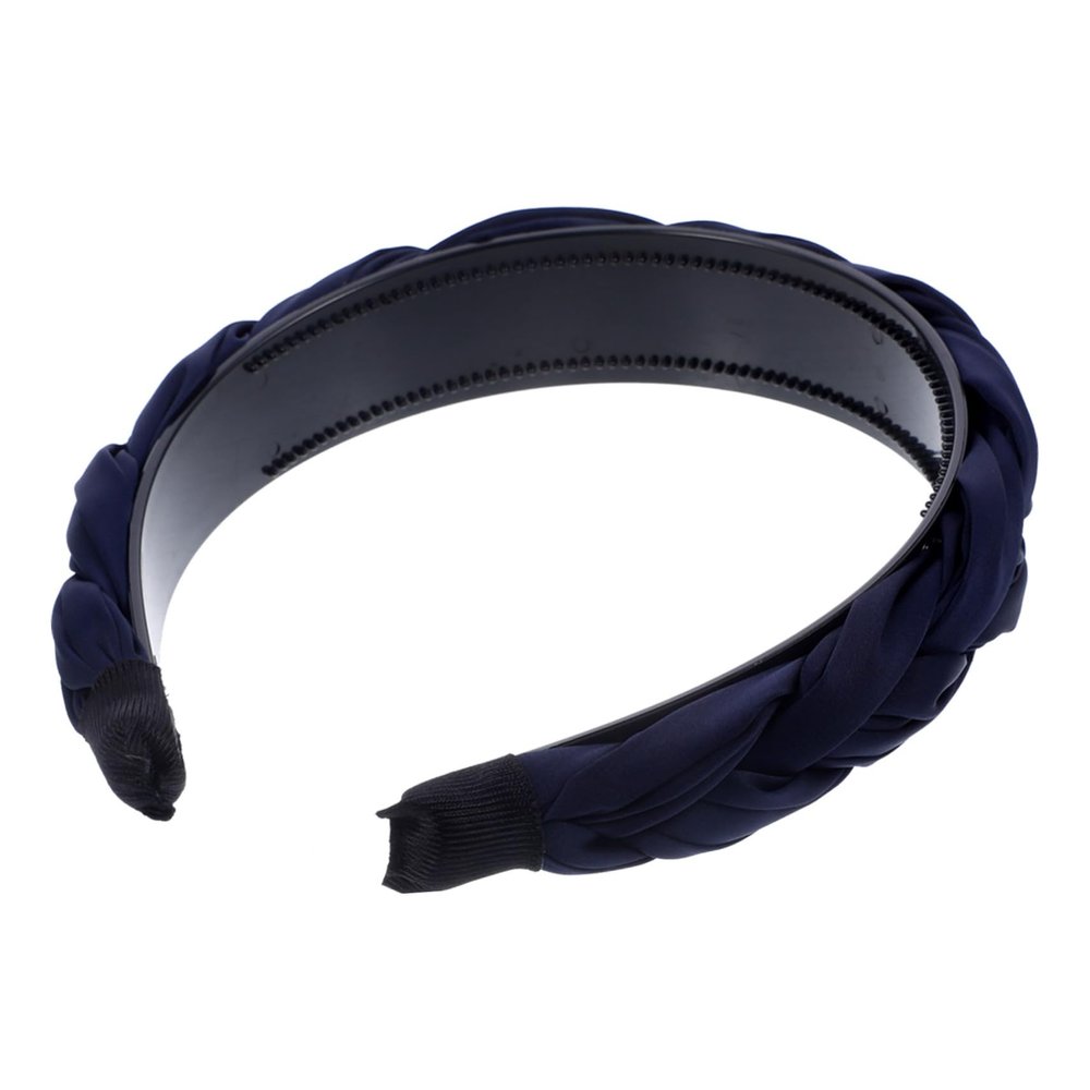 Vaguelly Twisted Fabric Hair Band for Women Retro Satin Braided Headband Comfortable Lightweight Hair Accessory for Everyday Use Party Concerts Non Slip Style