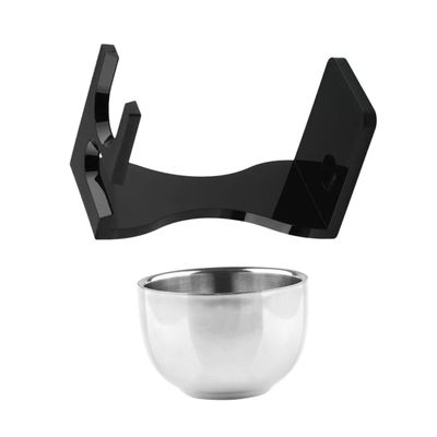 BUTIFULSIC Acrylic Shaving Brush Stand and Shaving Soap Bowl for Men Beard Grooming Holder with Razor Drying Rack Bathroom Decoration for Home and Barbershop Use