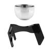 COOLHIYA Premium Stainless Steel Shaving Bowl and Brush Stand for Men with Non Slip Base Razor Holder and Soap Cup Beard Grooming Kit for Comfortable Shaving Experience and Bathroom Decor view 1