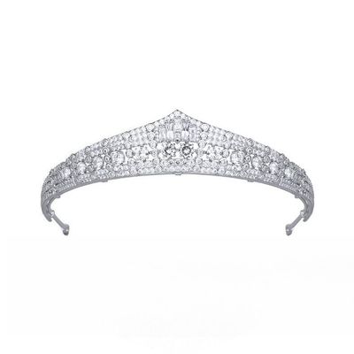 14K Gold Luxury Moissanite Bridal Crown, Grand European-Style Hair Accessory and Headpiece for Women, Ultimate Gift for Bride, Wedding Celebrations or Festive Occasions (Style 3)