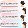 Boho Goddess Box Braid Ponytail 24 Inch Wrap Around Elastic Tie Ponytail Extension for Black Women Daily Wear Natural Black Wavy Ends Protective Style (T1B-Gray#, 24 inch) view 3