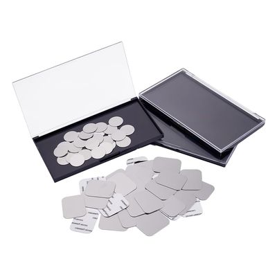 AHANDMAKER 3 Pack Makeup Palette with Clear Top Travel Makeup Organizer Empty Eyeshadow Pan Dispensing Storage Box with 60Pcs Adhesive Metal Stickers for DIY Cosmetics