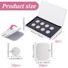 AHANDMAKER 3 Pack Makeup Palette with Clear Top Travel Makeup Organizer Empty Eyeshadow Pan Dispensing Storage Box with 60Pcs Adhesive Metal Stickers for DIY Cosmetics view 2