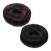 COOLHIYA 2pcs Donut Hair Bun Maker Rings Updo Hair Extension Tool for Volume Fullness Black Dark Brown view 1