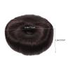 COOLHIYA 2pcs Donut Hair Bun Maker Rings Updo Hair Extension Tool for Volume Fullness Black Dark Brown view 2