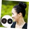 COOLHIYA 2pcs Donut Hair Bun Maker Rings Updo Hair Extension Tool for Volume Fullness Black Dark Brown view 3