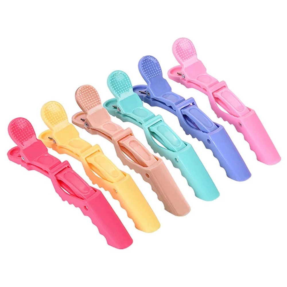 Alligator Hair Clips 100 PCS Alligator Hair Clips Clamps Hairdressing Hair Grip(Light pink)