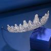 14K Gold Luxury Moissanite Bridal Crown, Grand European-Style Hair Accessory and Headpiece for Women, Ultimate Gift for Bride, Wedding Celebrations or Festive Occasions (Style 2) view 3