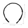 BUTIFULSIC 2pcs Folding Plastic Headband with Non Slip Teeth Three Way Wearing Hair Band for Women and Comfortable Travel and Daily Use Hair Accessory in Black view 2