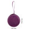 FOMIYES Compartment Velvet Essential Oil Bag Organizer Portable Bottle Storage Case with Smooth Zipper and Lanyard Protective Perfume Bottle Holder for Travel and Daily Use Purple view 2