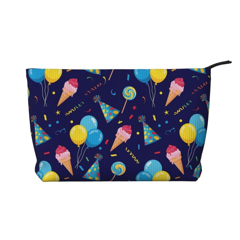 happy birthday party Makeup Bag Travel Large Cosmetic Bag for Women