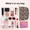 BESCHOC Makeup Bag Large Zipper Corduroy Make Up Pouch for Purse cute funny chihuahua dog Travel Cosmetic Organizer for Women Brush Storage view 3