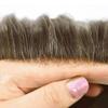 Healthlif Hairpieces Mens Toupee Human Hair Replacement System Natural Lace Front Toupee for Men Lace Poly Men's Hair Pieces Systems Protesis Capilar 6''X9'' #520 Medium Light Brown+20% Gray view 3