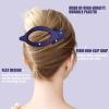 Flat Hair Clips for Women - 6 PCS French Flat Claw Clips Medium Hair Clips for Girls Large Hair Claw Clips for Thick or Thin Hair Strong Hold No Slip Hair Accessories for women (Purple) view 4