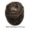 Healthlif Hairpieces Mens Toupee Human Hair Replacement System Natural Lace Front Toupee for Men Lace Poly Coated Men's Hair Pieces Systems Protesis Capilar 6''X8'' #310 Dark Brown+10% Gray view 2
