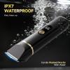 tiovara Body Hair Trimmer for Men, IPX7 Waterproof Electric Razor Shaver 3 in 1 Body Grooming Kit with USB Charge Dock for Mustache Nose Hair Ball Pubic Hair Groin view 3