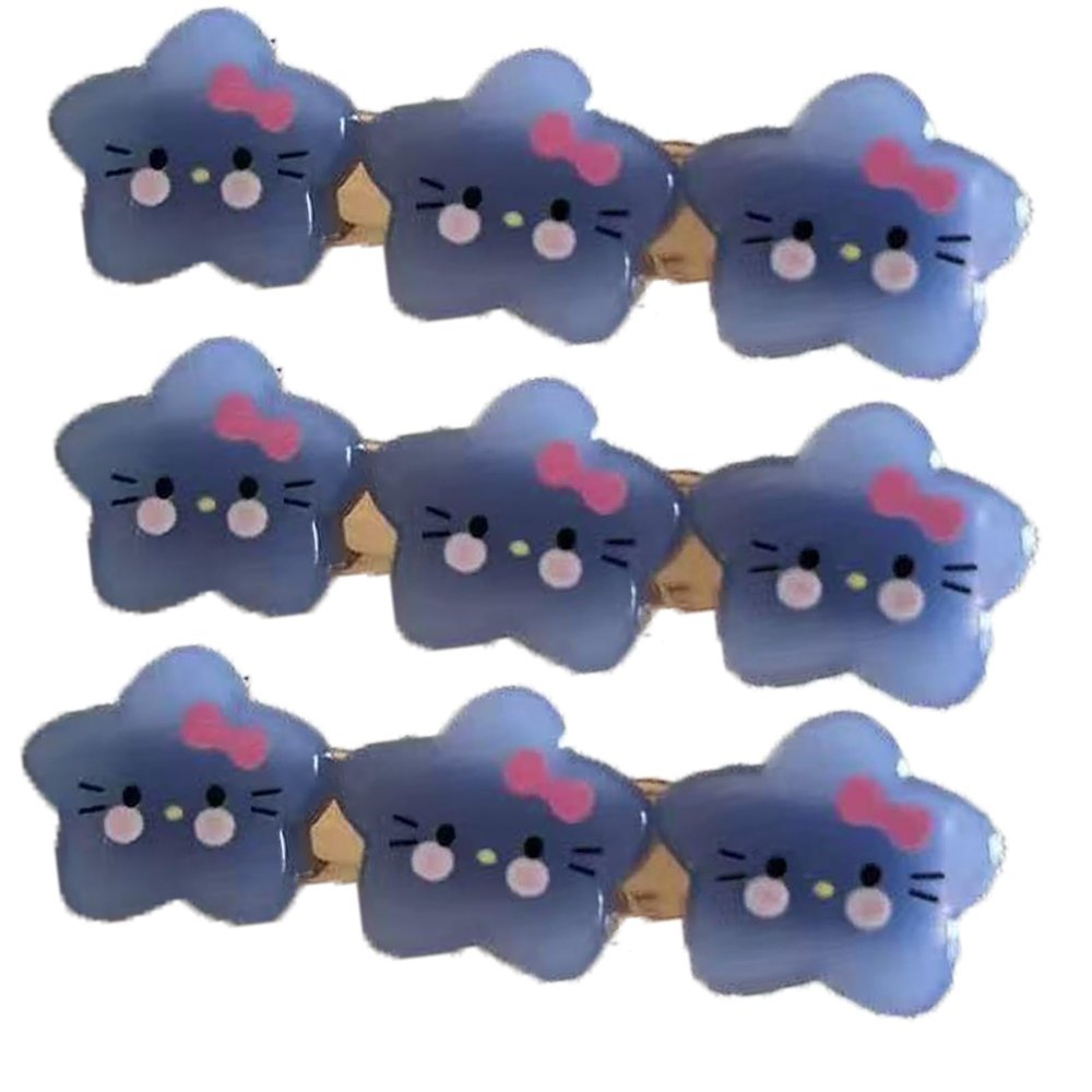 3PCS Star Hair Clips,Five-Pointed Stars Bang Hair Clips,Animal Shape Hair Jaw Clips,Small Claw Clips for Women,Hair Jaw Barrettes Accessories (Star)