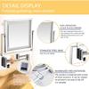 3X/1X Wall Mounted Magnifying Makeup Mirror  Rechargeable Double Sided HD/Magnification 3 Color Modes Adjustable Mirror with Lights for Bathroom Nickel,USB view 3