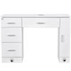 Dir Manicure Station Professional Salon Spa Nail Table with Ventilation Kit Avalon in White/Chrome Hardware view 3