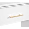 Dir Manicure Station Professional Salon Spa Nail Table Avalon in White/Gold Hardware view 4