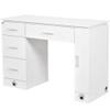 Dir Manicure Station Professional Salon Spa Nail Table Avalon in White/Chrome Hardware view 1