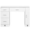 Dir Manicure Station Professional Salon Spa Nail Table Avalon in White/Chrome Hardware view 3