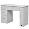 Dir Manicure Station Professional Salon Spa Nail Table Avalon in Grey/Chrome Hardware view 1