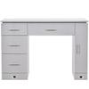 Dir Manicure Station Professional Salon Spa Nail Table Avalon in Grey/Chrome Hardware view 3