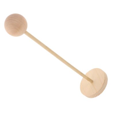 Beaupretty Wood Doll Wig Stand for Bjd Dolls Synthetic Long Wavy Wig Rack with Non Slip Base Mini Hat Holder Display and Protection