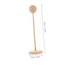 Beaupretty Wood Doll Wig Stand for Bjd Dolls Synthetic Long Wavy Wig Rack with Non Slip Base Mini Hat Holder Display and Protection view 2