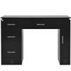 Dir Manicure Station Professional Salon Spa Nail Table Avalon in Black/Chrome Hardware view 3