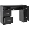 Dir Manicure Station Professional Salon Spa Nail Table Avalon in Black/Chrome Hardware view 4