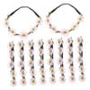 Healifty 10Pcs Daisy Flower Headbands Floral Garland Hairbands for Women Wedding Festival Bridal Hair Wreaths Elegant White Hair Accessories for Daily and Party Use view 1